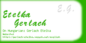 etelka gerlach business card